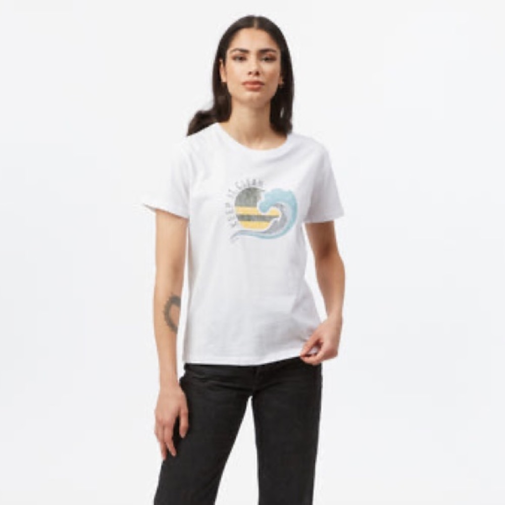 Tentree NWT W organic cotton keep it clean tshirt